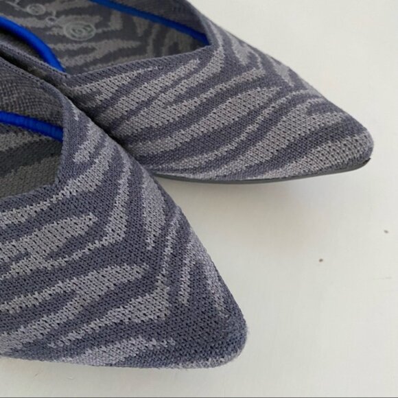 Rothy’s Gray Zebra Pointed Flats sz 9.5 - Picture 4 of 7